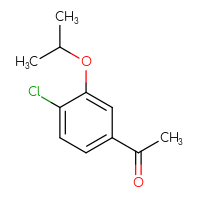 Chemical structure of 1-[4-chloro-3-(propan-2-yloxy)phenyl]ethan-1-one - CSSB00010114132