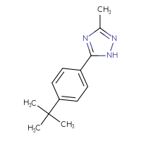 Chemical structure of 5-(4-tert-butylphenyl)-3-methyl-1H-1,2,4-triazole - CSSB00000325329