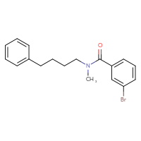Chemical structure of 3-bromo-N-methyl-N-(4-phenylbutyl)benzamide - CSSB00105483890