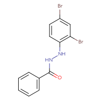 Chemical structure of N'-(2,4-dibromophenyl)benzohydrazide - CSSB21166756835