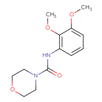 Chemical structure of N-(2,3-dimethoxyphenyl)morpholine-4-carboxamide - CSSB02012655672