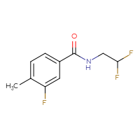 Chemical structure of N-(2,2-difluoroethyl)-3-fluoro-4-methylbenzamide - CSSB01992082096
