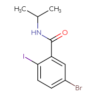 Chemical structure of 5-bromo-2-iodo-N-(propan-2-yl)benzamide - CSSB00000152611