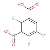 Chemical structure of 2-chloro-4,5-difluoro-3-nitrobenzoic acid - CSSB00011298434