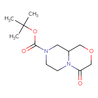 Chemical structure of tert-butyl 4-oxo-octahydropyrazino[2,1-c][1,4]oxazine-8-carboxylate - CSSB00010479782