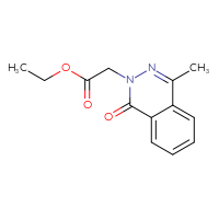 Chemical structure of ethyl 2-(4-methyl-1-oxo-1,2-dihydrophthalazin-2-yl)acetate - CSSB00132553400