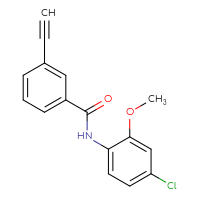 Chemical structure of N-(4-chloro-2-methoxyphenyl)-3-ethynylbenzamide - CSSB03596272671