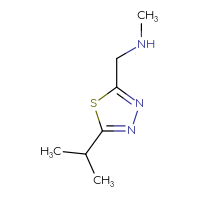 Chemical structure of methyl({[5-(propan-2-yl)-1,3,4-thiadiazol-2-yl]methyl})amine - CSSB00012329299