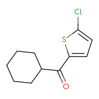 Chemical structure of (5-chlorothiophen-2-yl)(cyclohexyl)methanone - CSSB00011268150