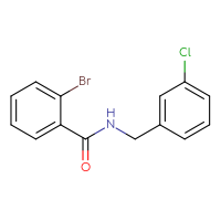 Chemical structure of 2-bromo-N-[(3-chlorophenyl)methyl]benzamide - CSSB00000582211