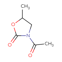 Chemical structure of 3-acetyl-5-methyl-1,3-oxazolidin-2-one - CSSB00055063879