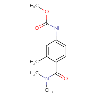 Chemical structure of methyl N-[4-(dimethylcarbamoyl)-3-methylphenyl]carbamate - CSSB01995884028