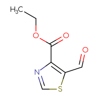 Chemical structure of ethyl 5-formyl-1,3-thiazole-4-carboxylate - CSSB00033736548