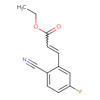 Chemical structure of ethyl 3-(2-cyano-5-fluorophenyl)prop-2-enoate - CSSB06580922886