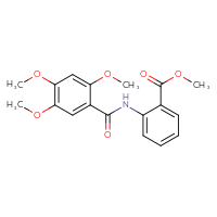 Chemical structure of methyl 2-(2,4,5-trimethoxybenzamido)benzoate - CSSB00026296702