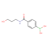 Chemical structure of {4-[(3-hydroxypropyl)carbamoyl]phenyl}boronic acid - CSSB00000049394