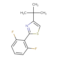 Chemical structure of 4-tert-butyl-2-(2,6-difluorophenyl)-1,3-thiazole - CSSB00000732582