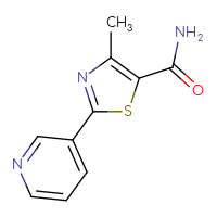 Chemical structure of 4-methyl-2-(pyridin-3-yl)-1,3-thiazole-5-carboxamide - CSSB00009994110