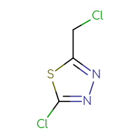 Chemical structure of 2-chloro-5-(chloromethyl)-1,3,4-thiadiazole - CSSB00009843389