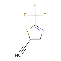 Chemical structure of 5-ethynyl-2-(trifluoromethyl)-1,3-thiazole - CSSB00014107525