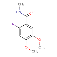 Chemical structure of 2-iodo-4,5-dimethoxy-N-methylbenzamide - CSSB00103310260
