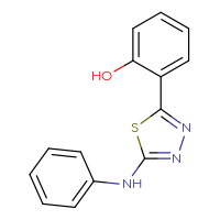 Chemical structure of 2-[5-(phenylamino)-1,3,4-thiadiazol-2-yl]phenol - CSSB00116230436