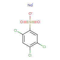 Chemical structure of sodium 2,4,5-trichlorobenzene-1-sulfonate - CSSB00000014790