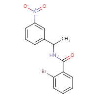 Chemical structure of 2-bromo-N-[1-(3-nitrophenyl)ethyl]benzamide - CSSB00105553624