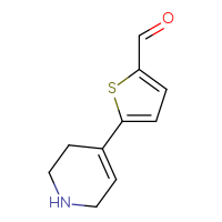 Chemical structure of 5-(1,2,3,6-tetrahydropyridin-4-yl)thiophene-2-carbaldehyde - CSSB00102730731