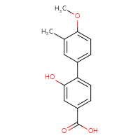Chemical structure of 2-hydroxy-4'-methoxy-3'-methyl-[1,1'-biphenyl]-4-carboxylic acid - CSSB00003675701