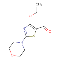 Chemical structure of 4-ethoxy-2-(morpholin-4-yl)-1,3-thiazole-5-carbaldehyde - CSSB00010197133