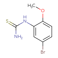Chemical structure of (5-bromo-2-methoxyphenyl)thiourea - CSSB00011490114