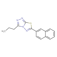 Chemical structure of 6-(naphthalen-2-yl)-3-propyl-[1,2,4]triazolo[3,4-b][1,3,4]thiadiazole - CSSB00102619084