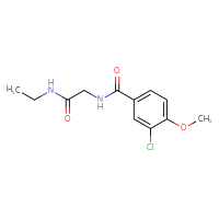 Chemical structure of 2-[(3-chloro-4-methoxyphenyl)formamido]-N-ethylacetamide - CSSB02005971692