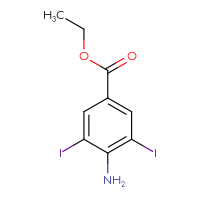 Chemical structure of ethyl 4-amino-3,5-diiodobenzoate - CSSB00000023819