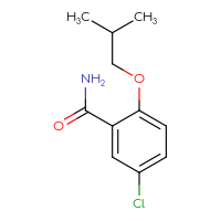 Chemical structure of 5-chloro-2-(2-methylpropoxy)benzamide - CSSB00080352201