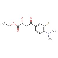 Chemical structure of ethyl 4-[4-(dimethylamino)-3-fluorophenyl]-2,4-dioxobutanoate - CSSB21495854560