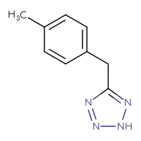 Chemical structure of 5-[(4-methylphenyl)methyl]-2H-1,2,3,4-tetrazole - CSSB00000717564