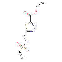 Chemical structure of ethyl 5-(ethenesulfonamidomethyl)-1,3,4-thiadiazole-2-carboxylate - CSSB21332166247