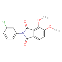 Chemical structure of 2-(3-chlorophenyl)-4,5-dimethoxy-2,3-dihydro-1H-isoindole-1,3-dione - CSSB00028201581
