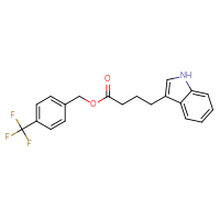Chemical structure of [4-(trifluoromethyl)phenyl]methyl 4-(1H-indol-3-yl)butanoate - CSSB00025739176