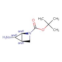 Chemical structure of rac-tert-butyl (1R,4R,5R)-5-amino-2-azabicyclo[2.1.0]pentane-2-carboxylate - CSSB20620695156