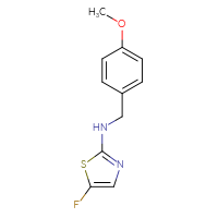 Chemical structure of 5-fluoro-N-[(4-methoxyphenyl)methyl]-1,3-thiazol-2-amine - CSSB00051007950