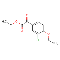 Chemical structure of ethyl 2-(3-chloro-4-ethoxyphenyl)-2-oxoacetate - CSSB00103157208
