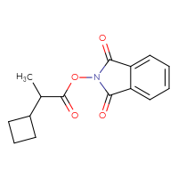 Chemical structure of 1,3-dioxo-2,3-dihydro-1H-isoindol-2-yl 2-cyclobutylpropanoate - CSSB00116219247