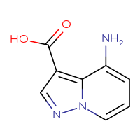 Chemical structure of 4-aminopyrazolo[1,5-a]pyridine-3-carboxylic acid - CSSB00009830432