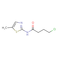 Chemical structure of 4-chloro-N-(5-methyl-1,3-thiazol-2-yl)butanamide - CSSB00011194849