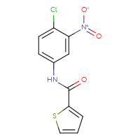 Chemical structure of N-(4-chloro-3-nitrophenyl)thiophene-2-carboxamide - CSSB00000596484