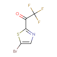 Chemical structure of 1-(5-bromo-1,3-thiazol-2-yl)-2,2,2-trifluoroethan-1-one - CSSB00011069804