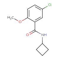 Chemical structure of 5-chloro-N-cyclobutyl-2-methoxybenzamide - CSSB00024401332